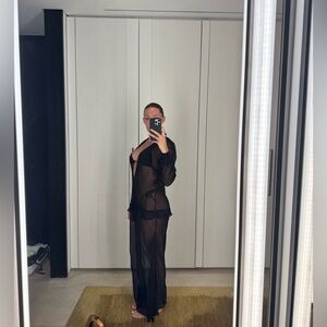 Christopher Esber Sheer Black Maxi Dress